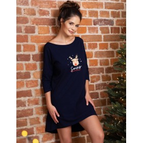 Ночная сорочка Sensis LUCY, Цвет: темно-синий, Размеры: S/M