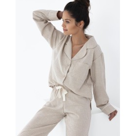 Пижама из хлопка Sensis LUPITA, Цвет: бежевый, Размеры: L