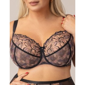 Бюстгальтер с мягкой чашкой Kris Line BLURRY soft, Цвет: черный+мульти, Размеры: 100E