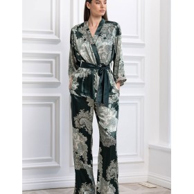 Шелковая пижама тройка Mia-Amore AGATA 3687, Цвет: зеленый, Размеры: 3XL