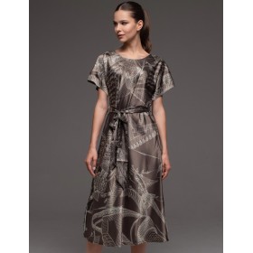 Шёлковое платье-туника Mia-Amore AISHA 4324, Цвет: шоколад, Размеры: S/M