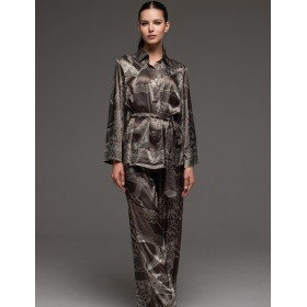 Пижама из натурального шёлка Mia-Amore AISHA 4326, Цвет: шоколад, Размеры: 2XL
