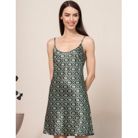 Короткая шёлковая сорочка Mia-Amore BERGAMO 4380, Цвет: мультицвет, Размеры: 2XL