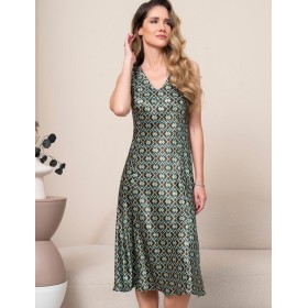 Длинная сорочка из шелка Mia-Amore BERGAMO 4387, Цвет: мультицвет, Размеры: 2XL