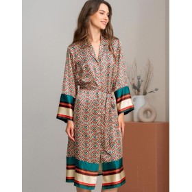 Удлиненная  рубашка халат Mia-Amore BRIANNA 4337, Цвет: мультицвет, Размеры: 3XL