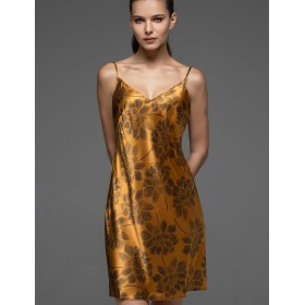 Короткая атласная сорочка Mia-Amore ELSA 7531, Цвет: бронзовый, Размеры: 3XL