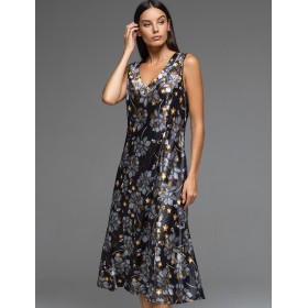 Сорочка на широких бретелях Mia-Amore ELSA 7538, Цвет: темно-синий, Размеры: 2XL