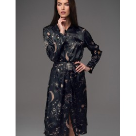 Удлиненная рубашка Mia-Amore GALATEYA 4467, Цвет: черный, Размеры: 5XL