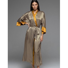 Длинный атласный халат Mia-Amore INNA 7529, Цвет: мультколор, Размеры: L/XL