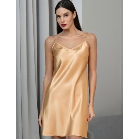 Ночная сорочка шёлк Mia-Amore JARDIN 4020 золотой, Цвет: золотой, Размеры: M