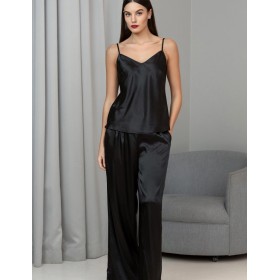 Шёлковая пижама с брюками Mia-Amore JARDIN 4026 черный, Цвет: черный, Размеры: XS