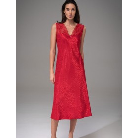 Атласная сорочка большого размера Mia-Amore JOANNA 7318 красный, Цвет: красный, Размеры: XL