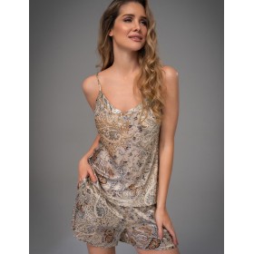 Шёлковая пижама Mia-Amore LIVIA 4492, Цвет: мультицвет, Размеры: 5XL