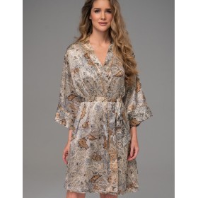 Халат-кимоно из шёлка Mia-Amore LIVIA 4493, Цвет: мультицвет, Размеры: 2XL/3XL