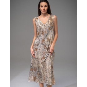 Длинная сорочка из шёлка Mia-Amore LIVIA 4495, Цвет: мультицвет, Размеры: 5XL