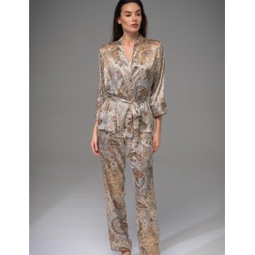 Шёлковый комплект тройка Mia-Amore LIVIA 4497, Цвет: мультицвет, Размеры: M