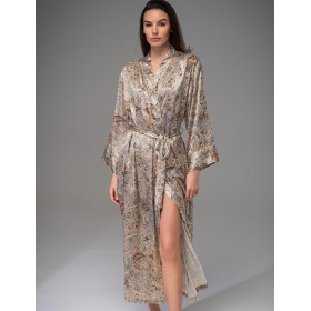 Шёлковый халат женский Mia-Amore LIVIA 4499, Цвет: мультицвет, Размеры: 4XL/5XL