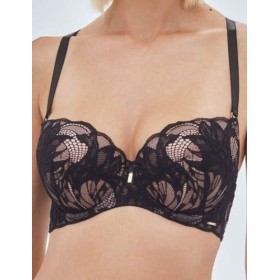 Кружевной бюстгальтер пуш-ап Alles BOUDOIR 01 P-UP black, Цвет: черный, Размеры: 65D