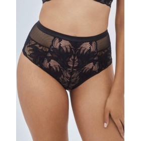 Кружевные высокие стринги Alles BOUDOIR stringi classic black, Цвет: черный, Размеры: S