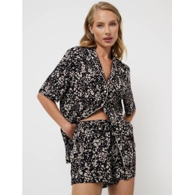 Пижама с шортами из вискозы Aruelle ELAINA, Цвет: черный, Размеры: S