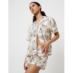 Пижама с шортами из вискозы Aruelle SEASHELL, Цвет: экрю, Размеры: S