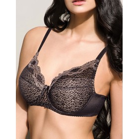 Бюстгальтер на поролоне Fluide FLIRT 6085 черный/миндаль, Цвет: черный/миндаль, Размеры: 75G