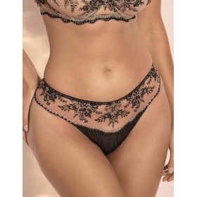 Трусы слипы Kinga GYPSY FLOWER 1162/2-P бежевый с черным, Цвет: бежевый+черный, Размеры: 2XL