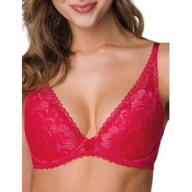 Кружевной бюстгальтер пуш-ап MAT HANNAH M-0115-11-1 Red, Цвет: красный, Размеры: 70C