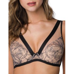 Бюстгальтер бралетт пуш-ап MAT XANTHE M-3900-11 Beige-Black, Цвет: бежевый, Размеры: 70F