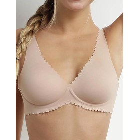 Гладкий бюстгальтер бралетт Dim BODY TOUCH 0DF8 телесный, Цвет: телесный, Размеры: 70C