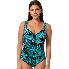 Слитный купальник с драпировкой Jantzen JZ25085M черный/морская волна, Цвет: черный/морская волна, Размеры: L