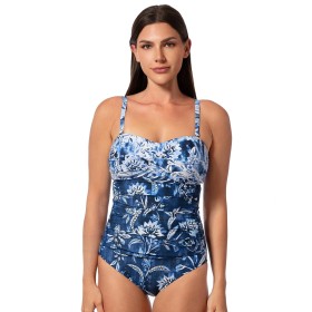 Слитный купальник бандо Jantzen JZ25405M, Цвет: джинс/белый, Размеры: L