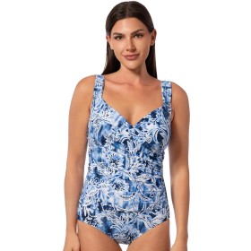 Слитный купальник с драпировкой Jantzen JZ25407M, Цвет: джинс/белый, Размеры: L