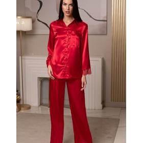 Шёлковый комплект двойка Mia-Amore BEATRIS 4506, Цвет: красный, Размеры: 2XL