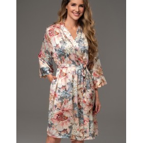 Короткий халат-кимоно Mia-Amore FLORIN 4483, Цвет: мультицвет, Размеры: 4XL/5XL