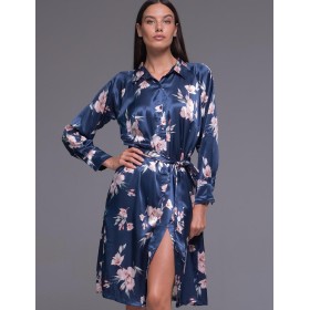 Домашняя рубашка-халат Mia-Amore VIOLA 7507, Цвет: синий, Размеры: L