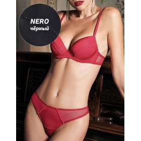 Комплект Sielei LITTLE SHINE 76125 балконет+слипы nero, Цвет: nero (черный), Размеры: 85B