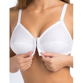 Хлопковый бюстгальтер с застежкой спереди Sielei CLASSICI FALCK 20 bianco, Цвет: bianco (белый), Размеры: 80B