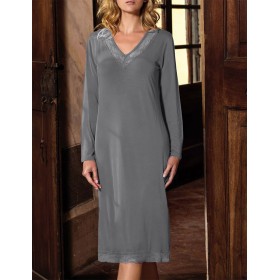 Длинная ночная сорочка Sielei ELEGANCE EL24 antracite, Цвет: antracite (темно-сер, Размеры: XS