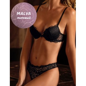 Комплект Sielei ROSES LACE 76243 пуш-ап + стринги malva, Цвет: malva (лиловый), Размеры: 70B