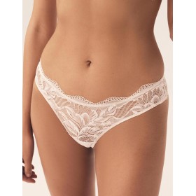 Кружевные стринги Esotiq 42327 KAVI пудровый, Цвет: пудровый, Размеры: S