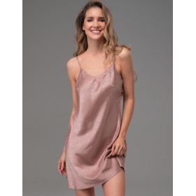 Сорочка с жаккардовым узором Mia-Amore GENEVIEVA 7560 какао, Цвет: какао, Размеры: 3XL