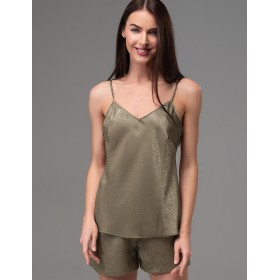 Пижама из жаккардового атласа Mia-Amore GENEVIEVA 7562 оливковый, Цвет: оливковый, Размеры: 3XL