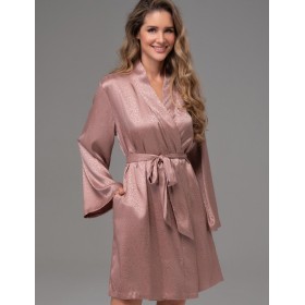 Короткий запашной халат Mia-Amore GENEVIEVA 7563 какао, Цвет: какао, Размеры: 4XL/5XL