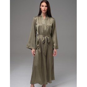 Длинный запашной халат Mia-Amore GENEVIEVA 7569 оливковый, Цвет: оливковый, Размеры: 4XL/5XL