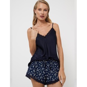 Пижама топ + шорты Aruelle CAMELLIA, Цвет: темно-синий, Размеры: M