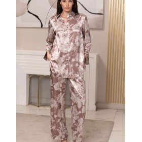 Комплект из шёлка Mia-Amore NINELLE 4257 латте, Цвет: латте, Размеры: 2XL