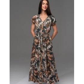 Летнее платье-халат Mia-Amore SAMUI 5398, Цвет: хаки, Размеры: S