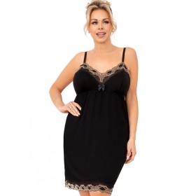 Сорочка на тонких бретелях Donna HANA II PLUS, Цвет: черный, Размеры: 3XL