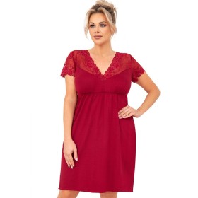 Сорочка из вискозы Donna LIVIA PLUS бургундское вино, Цвет: бургундское вино, Размеры: 3XL